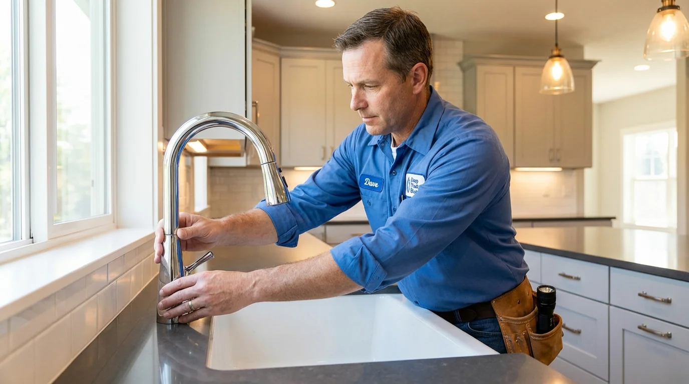 Kitchen faucet installation by Johns Plumbing LLC in Yoncalla